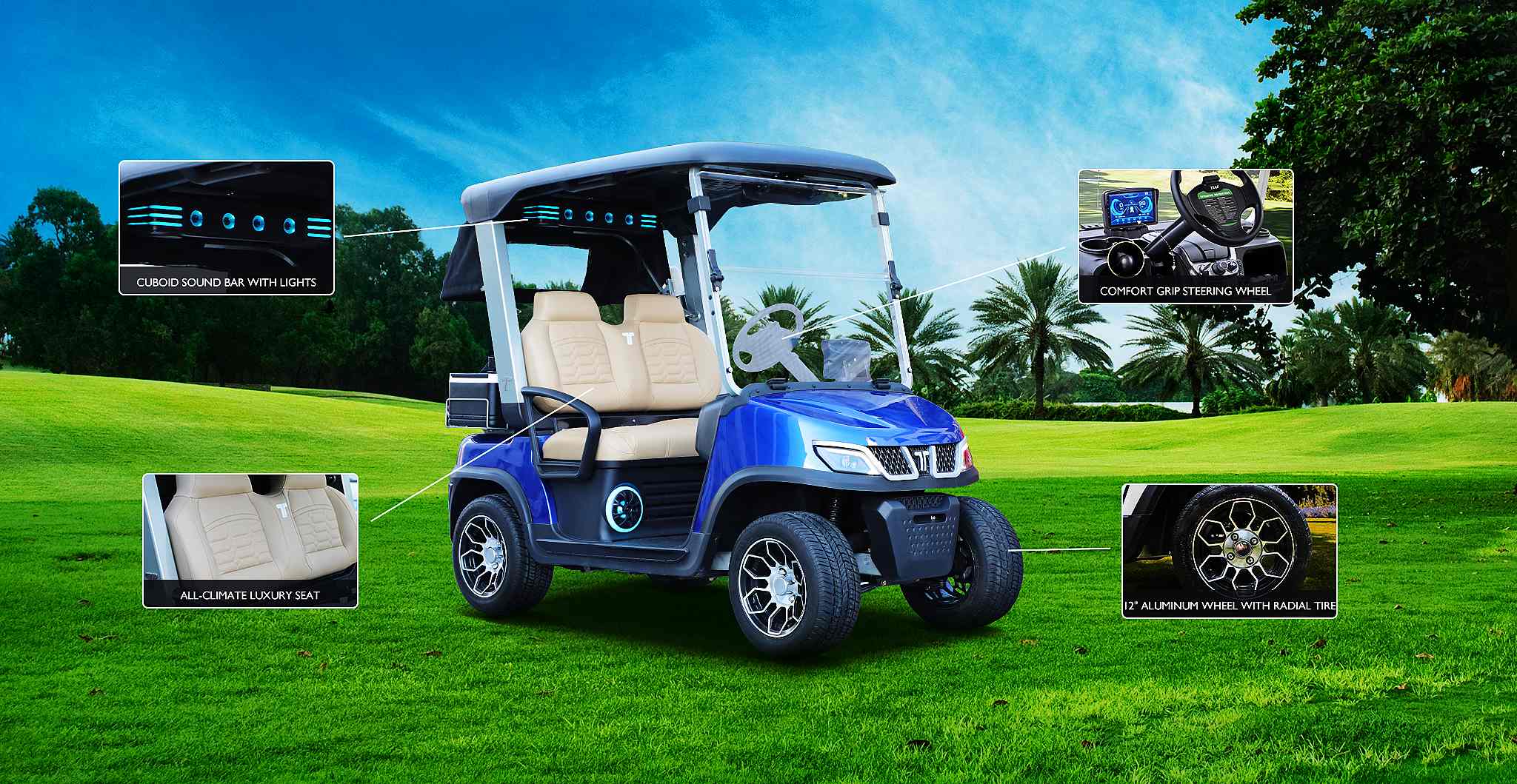 Tara Best Golf Carts Driving on Golf Course