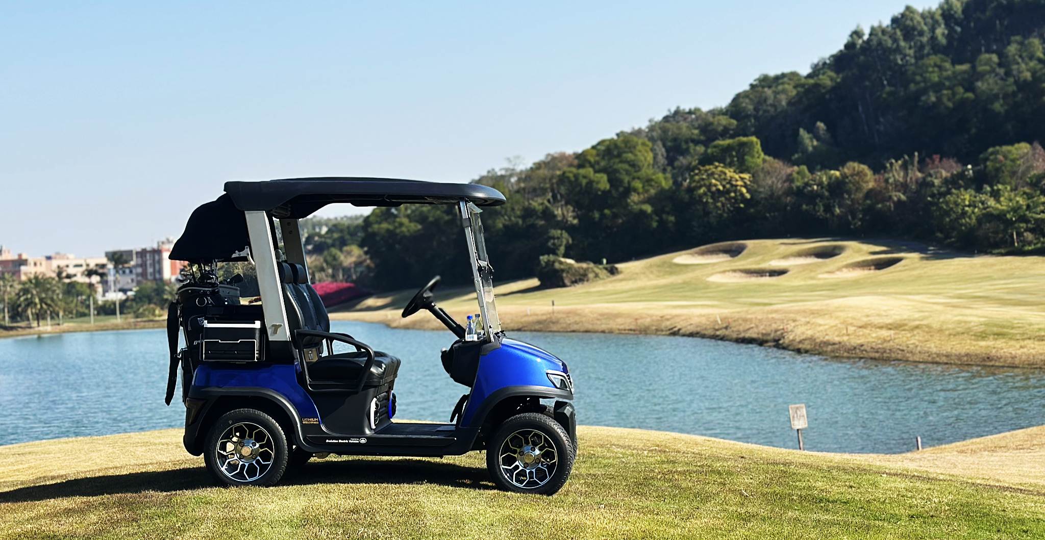 Walking Golf Cart in Use on Golf Course