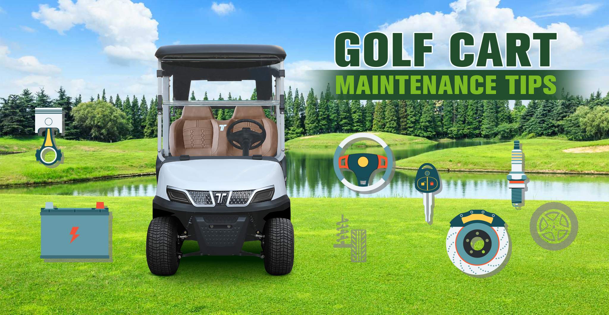 Well-Maintained Tara Electric Golf Carts After Routine Service