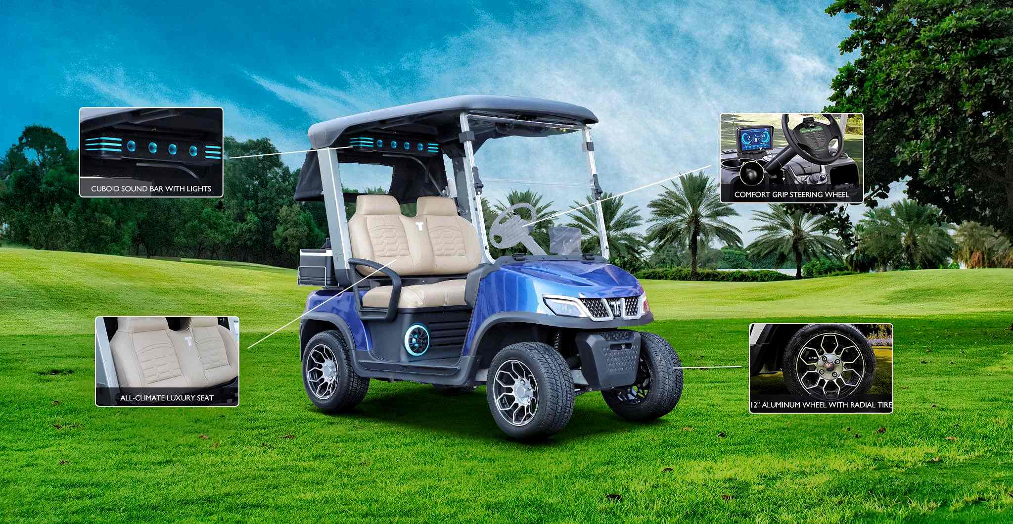 ụgbọ-azụmahịa-golf-maka-ebe egwuregwu golf-tara