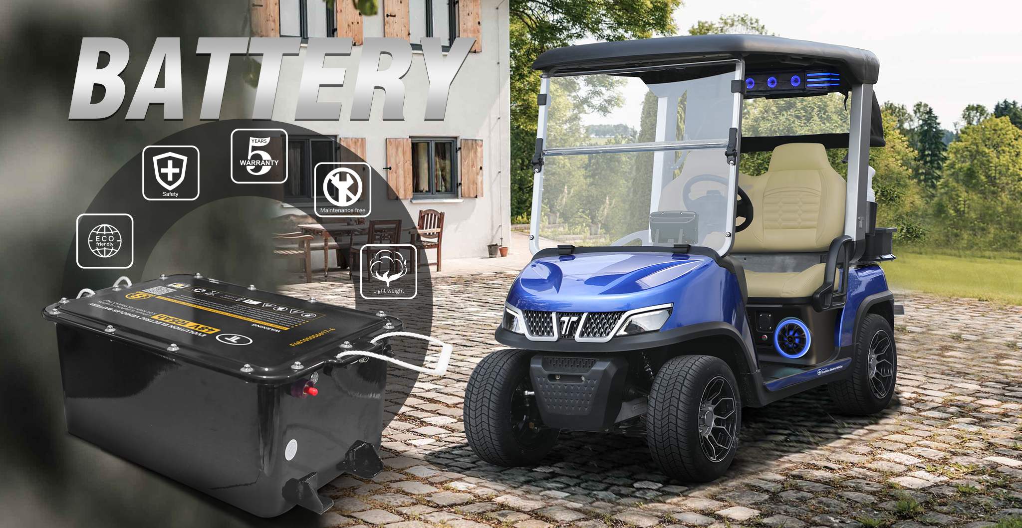 tara golf cart lithium battery